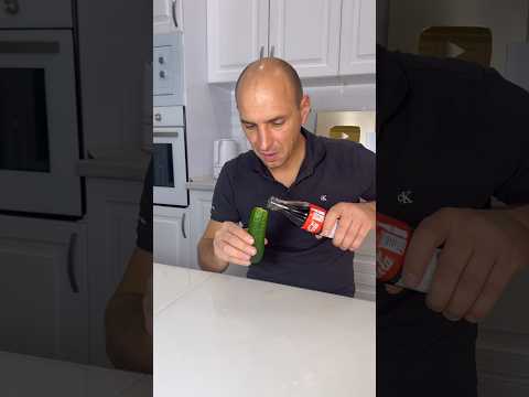 He made a glass of cucumber for colla 😱 #shorts