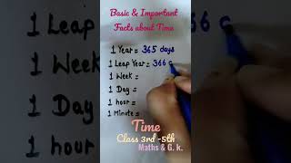 1 Ordinary Year|Leap Year|Week|Day|Hour|Minute|Class 3rd-5th|Maths|G.K.