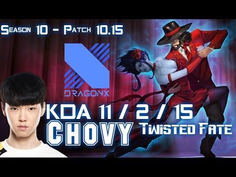 DRX Chovy TWISTED FATE vs NAUTILUS Mid - Patch 10.15 KR Ranked
