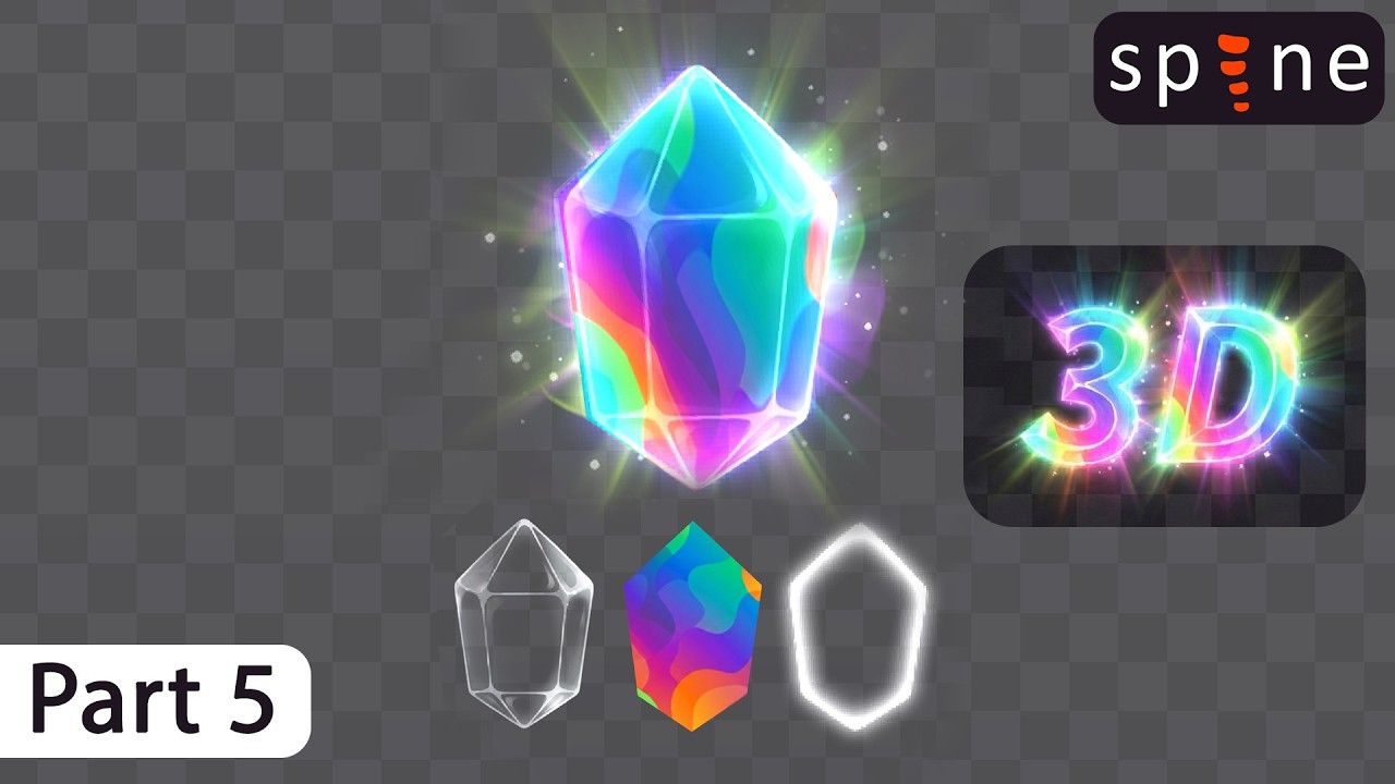 Animating Slot game in Spine: Liquid Crystal in 3D | Part 5