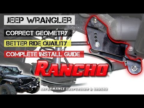 Rancho Control Arm Geometry Correction Brackets Installation and Review Jeep Wrangler Jk jl