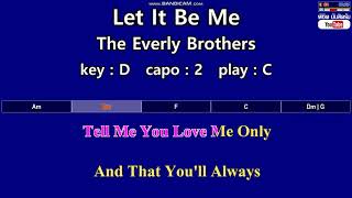Download lagu Let It Be Me - The Everly Brothers (Karaoke & Easy Guitar Chords)  Key : D  Capo : 2 mp3