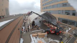 Watch a Calgary field hospital get built