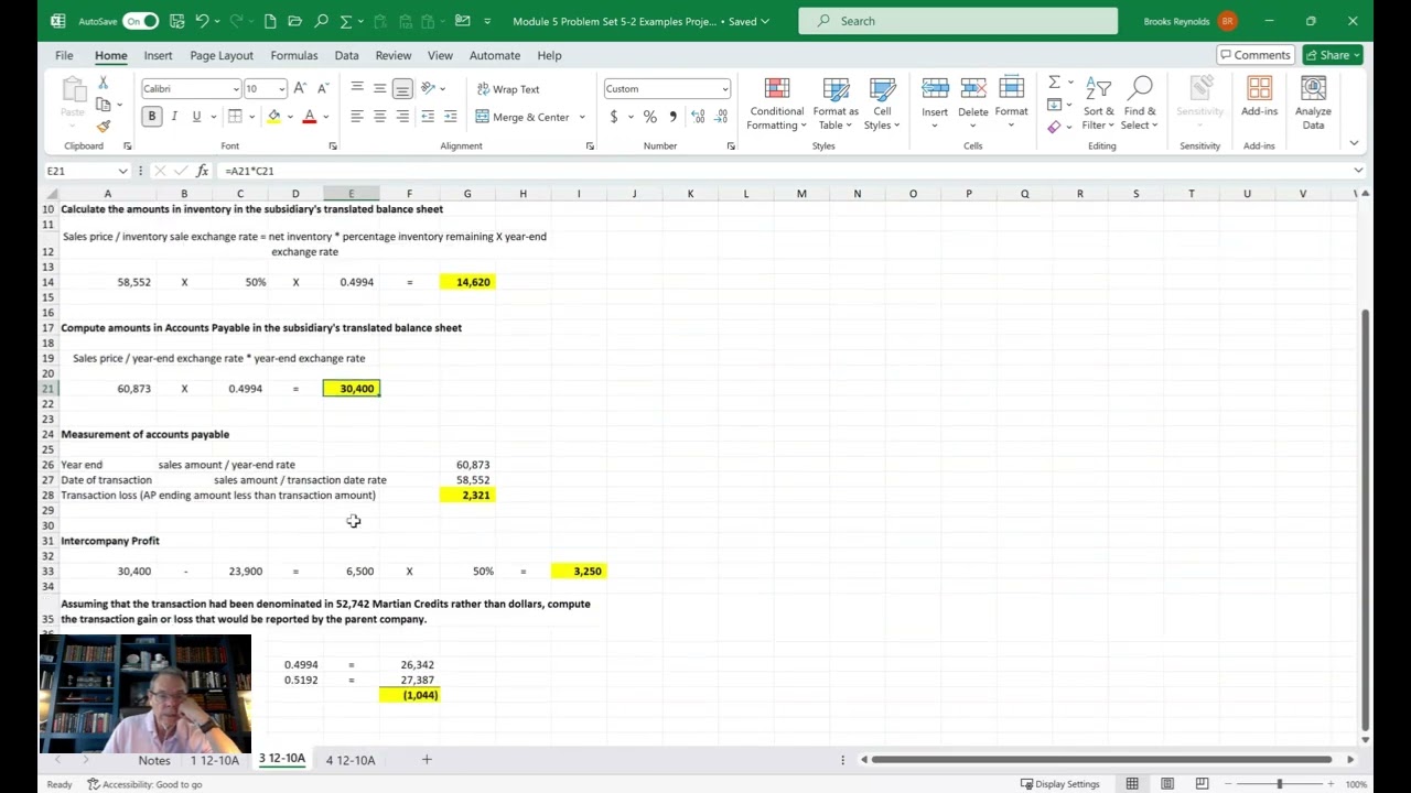 SNHU ACC 405 Problem Set 5-2