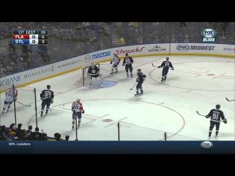 Patrik Berglund backhand post FL Panthers vs St. Louis Blues Dec 8 2014 NHL