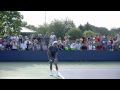Roger Federer Serve warm up Slow Motion with Audio, HD