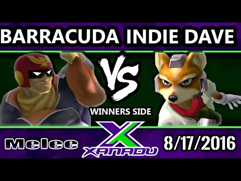 S@X 163 - Indie Dave (Fox) Vs. Barracuda (Captain Falcon) SSBM Tournament - Smash Melee