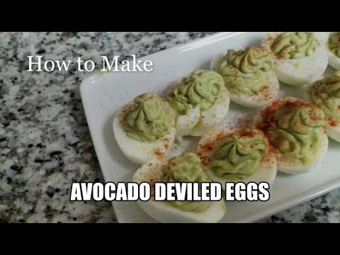 Avocado Deviled Eggs Recipe.