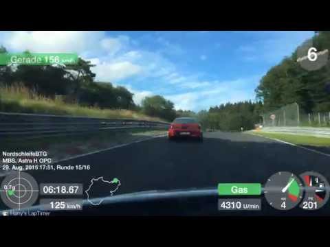 Opel Astra H OPC @ Nürburgring Nordschleife BTG 29.09.2015 Green HELL