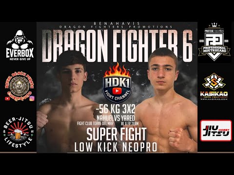 Nahuel vs Yared | Super Fight Low Kick Neopro -56kg 3x2 | Full Fight | Dragon Fighter 6