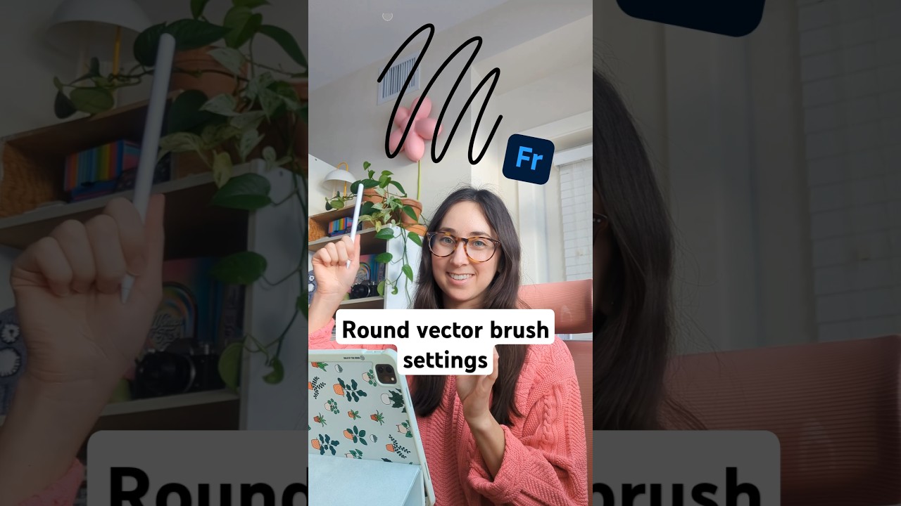 Smooth round vector brush settings in #adobefresco 🖌️