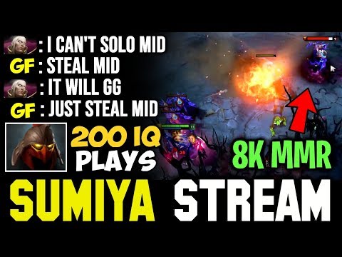 SUMIYA 200IQ Plays vs 8000 MMR ft Toxic GF | Sumiya Invoker Stream Moment #724