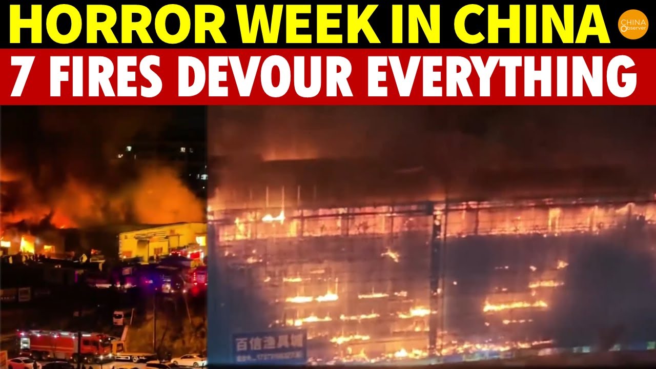 Horror Week in China: 7 Huge Fires Turn Granaries, Factories and Towers into Inferno