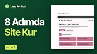 Web Sitesi Nasıl Yapılır? Yapay Zekâ ile 8 Adımda | Lime Rehberi #1