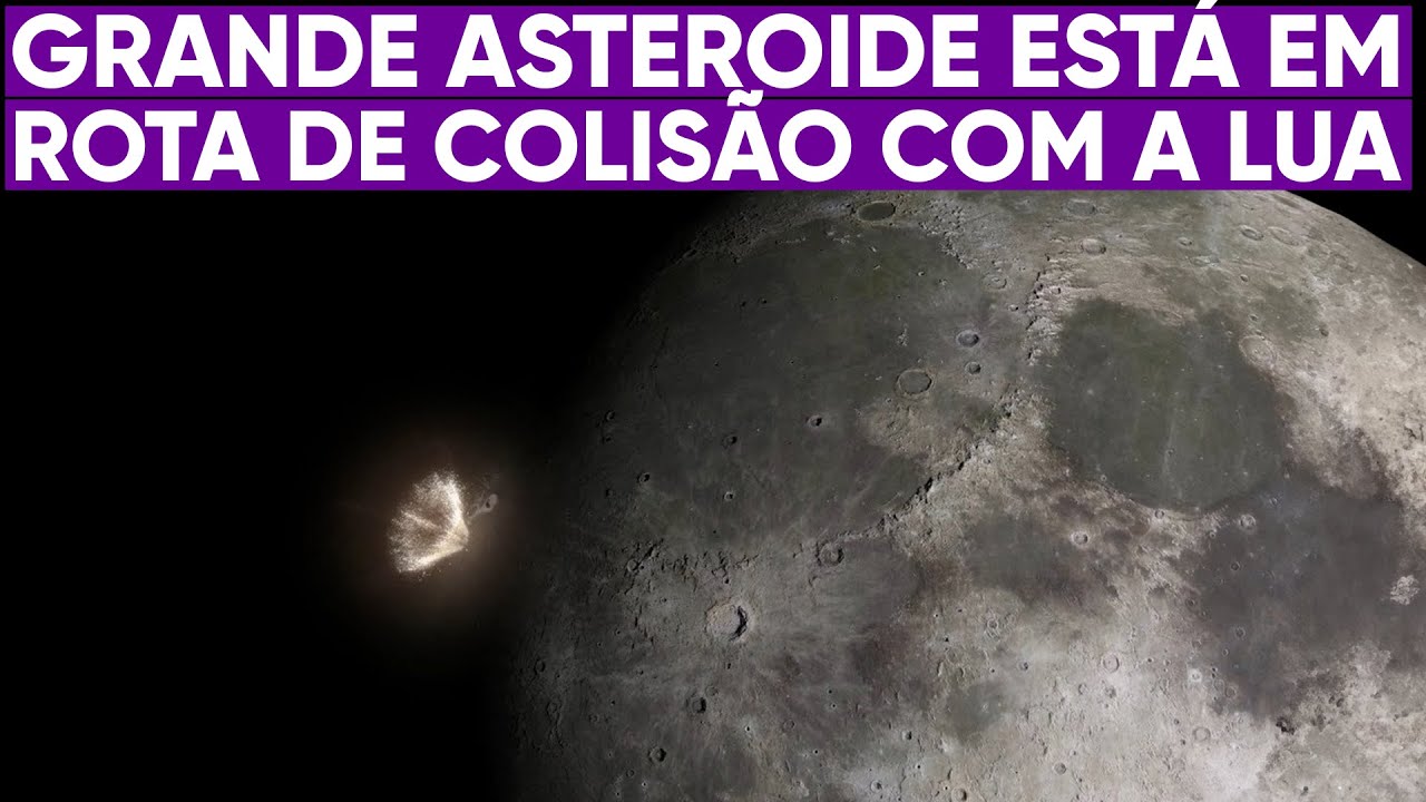 Grande asteroide pode cair na Lua