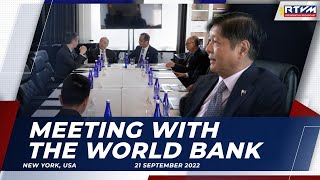Meeting with the World Bank 9/21/2022