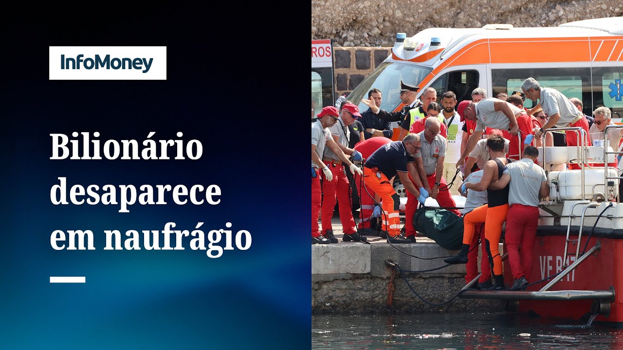 Bilionário britânico está desaparecido em naufrágio na Itália