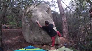 Video thumbnail: Problem 2 (Bloc del Camí), 6a. Can Bruguera