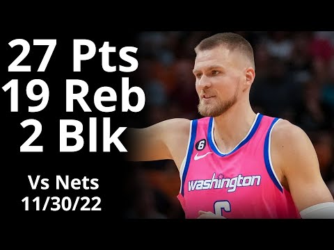 Kristaps Porzingis 27 Pts 19 Reb vs Nets Highlights