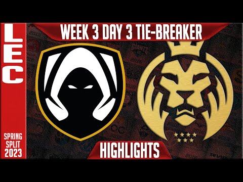 TH vs MAD Highlights | LEC Spring 2023 W3D3 TIE BREAKER | Team Heretics vs MAD Lions