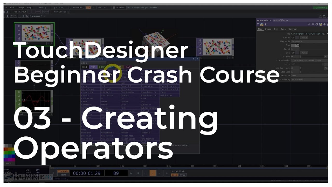 03 - Creating Operators - TouchDesigner Tutorial: Beginner Crash Course