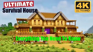 I Build The Ultimate Survival House In Minecraft! 4K Ultra