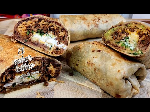 🔴Cómo hacer un Delicioso Burrito Casero Receta Facil💥