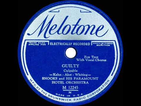 1931 Snooks - Guilty (Walter Ashby, vocal)