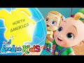 Seven Continents Song🌍Educational Compilation | 1HOUR - LooLoo Kids Nursery Rhymes