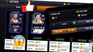 HOW TO SELL YOUR PLAYERS ON THE AUCTION HOUSE IN NBA LIVE MOBILE!!!!!!