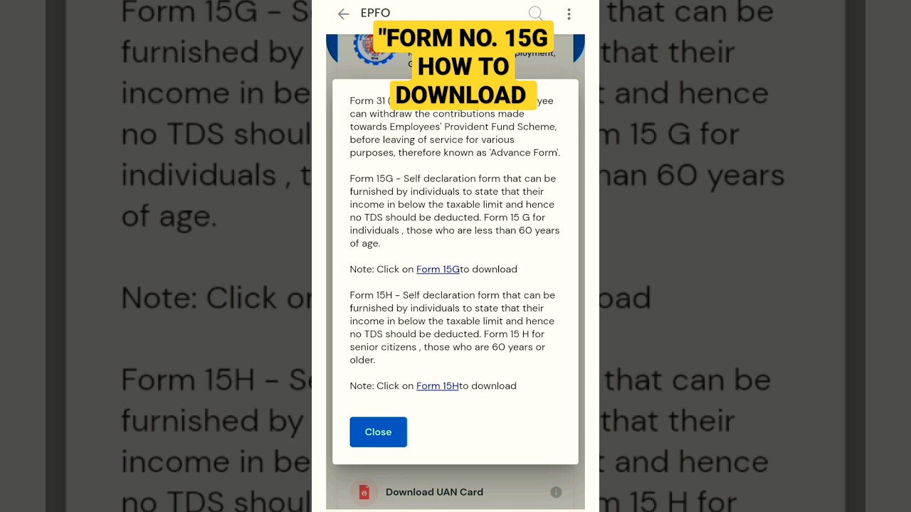 How to Download Form 15G
