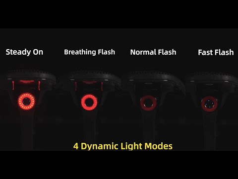 ROCKBROS Smart Bike Tail Light Brake Sensing Bicycle Rear Lights for Night Riding-Q5