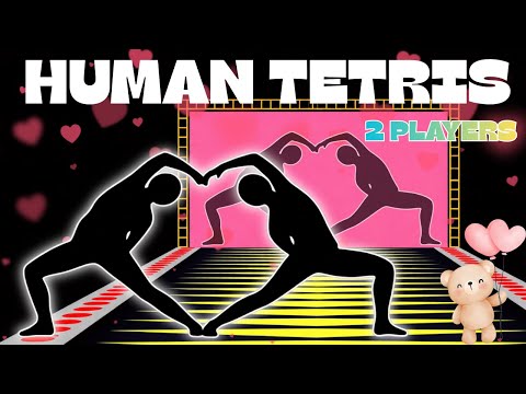 Human Tetris х 2 Player CO-OP👭 | High Quality Immersive Interactive Warm Up