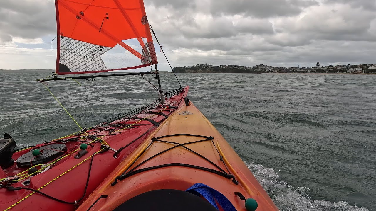Sea kayaks sailing! Mission Kayaks Eco Bezhig 540 & Perception Acadia 370