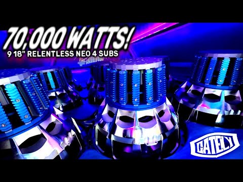 70,000 Watt system + 9 18" neo Subs 🔊 Bass so loud it flexes store windows hundreds of feet away