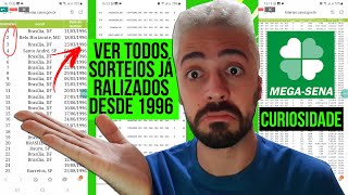 COMO VER TODOS RESULTADOS DA MEGA SENA DESDE O INICIO 1º CONCURSO DE 1996
