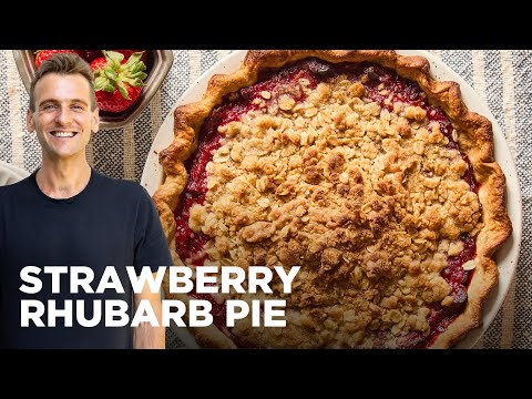 Roasted Strawberry Rhubarb Pie