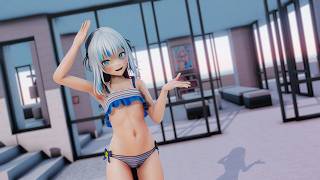[MMD 4K] がうる・ぐら Gawr Gura - 君色に染まる