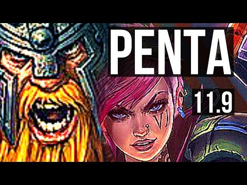 OLAF vs VI (JUNGLE) | Penta, 68% winrate, 16/4/16, Legendary | EUW Master | v11.9