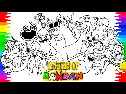 Garten of Banban 4 Coloring Pages Third Trailer - ALL BOSSES + ENDING