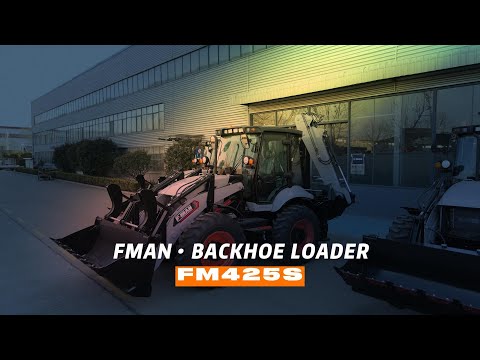 FMAN FM425S backhoe loader product demo