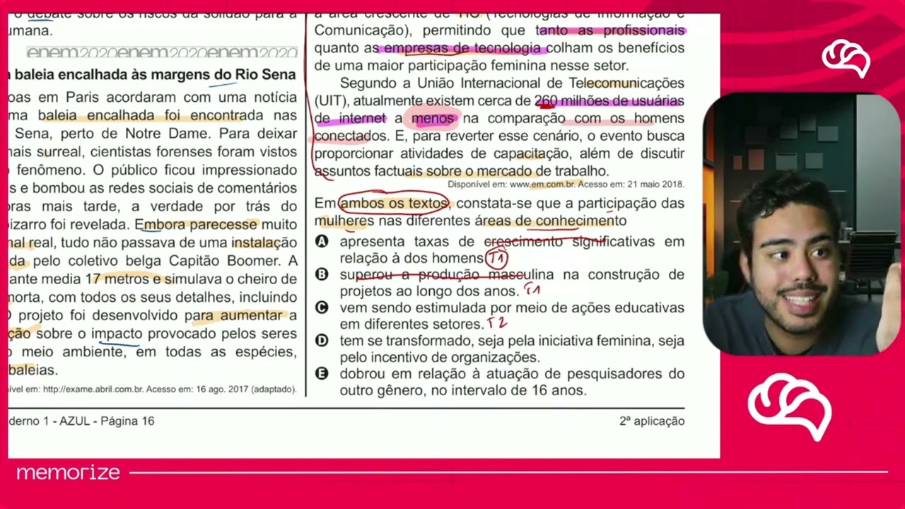 Resolução em Vídeo — Questão 39 ENEM 2020 PPL