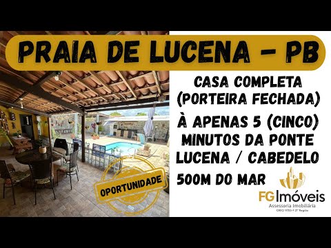 🏡 Casa à Venda em Lucena–PB | Porteira Fechada | Piscina | 500m do Mar | R$ 419.000,00
