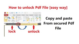 how to copy and paste from secured pdf (unlock pdf)