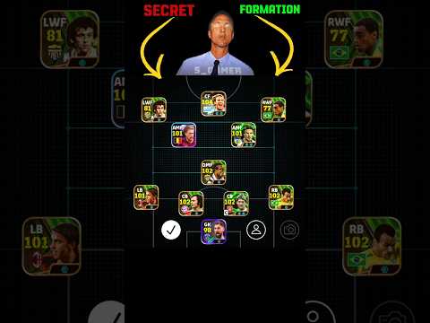 johan cruyff  ( SECRET FORMATION) 🚀☠️ #shorts #vairal #efootball #pes #gamer