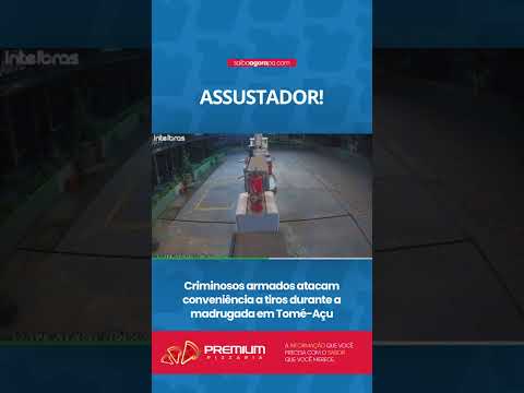 Criminosos armados atacam conveniência a tiros durante a madrugada em Tomé-Açu.
