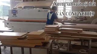 Xưởng sản xuất giường, tủ ván công nghệp | máy cưa bàn trượt, máy dán cạnh Holztek