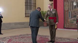 El Rey recibió en audiencia militar, en el Palacio Real de El Pardo, a un grupo de deportistas de alto nivel pertenecientes a las Fuerzas Armadas y al