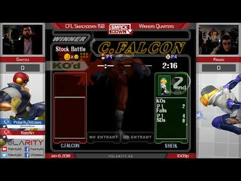 CFL Smackdown 158 Melee - Gahtzu (Falcon) vs Krudo (Sheik) - Winners Quarters