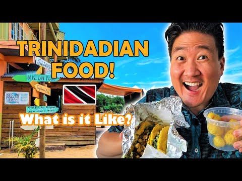 Trying TRINIDADIAN FOOD for the First Time! | Trinidad Street Food